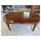Wooden Coffee Table with Ornate Details