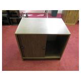 Mid-Century Woodgrain Storage Cabinet