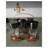 Mid-Century Bar Set with Ice Bucket