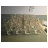 16 Glasses With Wheat Motif