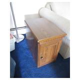 Solid Wood End Table With Storage