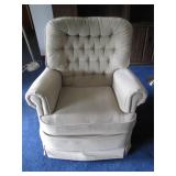 Upholstered Armchair With Button-Tufted Back
