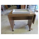 Compact Rolling Table with Tray Included