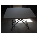 Adjustable Folding Table With Sturdy Frame