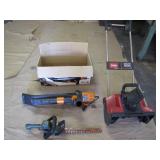 Snow Blower, Leaf Blower, and Hedge Trimmer Set