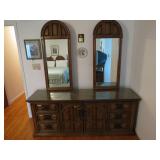Dresser with Dual Mirrors