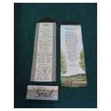 Inspirational Wall Hangings and Plaque Set