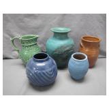 Five Assorted Ceramic Vessels