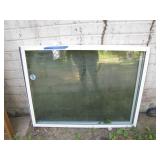Double-Pane Window With White Frame