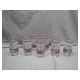 9 Coca-Cola Hexagonal Pattern Glasses