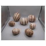 7 Polished Aragonite Eggs