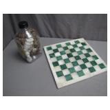 Marble Chess Set with Hand-Carved Pieces