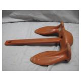 Cast Iron Boat Anchor with Orange Finish
