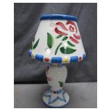 Hand-Painted Tea Light Candleholder Lamp