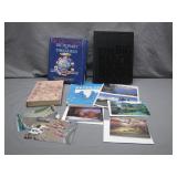 Curated Assortment of Books and Postcards