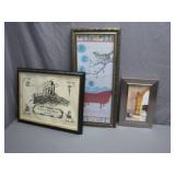 Three Framed Art Pieces