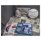 Baseball Memorabilia Collection w/ Poster & Cards