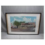 Highland Park Diner Artwork in Frame