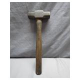 Steel-Head Hammer With Wooden Handle