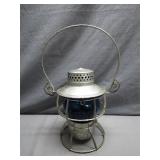 Dressel Adams Railroad Lantern with Blue Globe