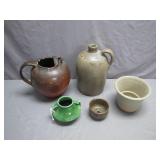 Five Ceramic and Stoneware Vessels