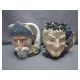 Royal Doulton Don Quixote and Bacchus Mugs