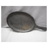 Cast Iron Oval Skillet with Unique Markings
