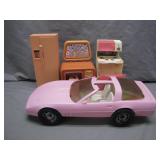 Barbie Pink Corvette and Furniture Set