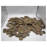 Unsorted Wheat Pennies from Various Dates
