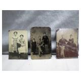 Three Tintype Family Portraits