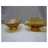 Moon and Stars Pattern Yellow Glass Dishes