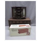 Sears Jewelry Box and Wooden Chest Combo