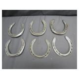 Six Metal Horseshoes for Display or Craft