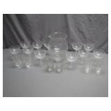 Etched Glass Beverage Set With Pitcher