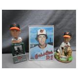 Baltimore Orioles Bobbleheads and Signed Photo
