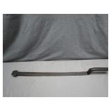 Wrought Iron Pry Bar with Curved Handle