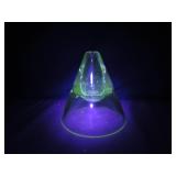 Polish Uranium Glass Oil Lamp Dome Top