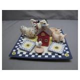 1996 Young's Inc. Farm-Themed Miniature Set