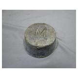 5 Pound Lead Weight Marked 'M'