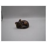 Small Tiger's Eye Resin Cat Figure