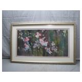 Framed Floral Artwork, 37 in. x 23 in.