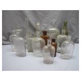 Glass Bottles with Varied Shapes and Sizes