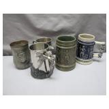 Five Distinct Beer Steins