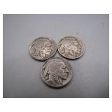 (3) 1930 Buffalo Nickels