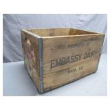 Embassy Dairy Wooden Crate From Washington, D.C.