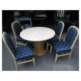42-Inch Round Dining Table With Four Chairs