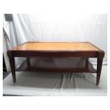 Mahogany Coffee Table With Leather Top