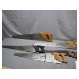 (5) Hand Saws with Wooden Handles