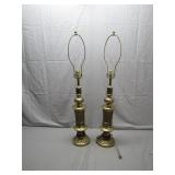 Brass Table Lamp Bases with Harps
