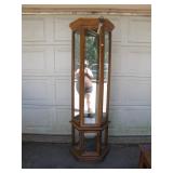 Octagonal Glass Display Cabinet (No Shelves)